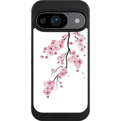 Nivocase Hülle für Google Pixel 9 Handyhülle NIVOcore Case Schwarz Asien Japan Kirschblüten (Google Pixel 9), Smartphone Hülle, Schwarz