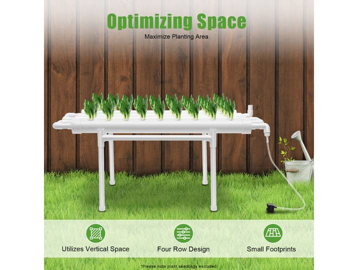 Kit de culture hydroponique, système de culture hydroponique de 36 places pour légumes feuilletés, jardin intérieur sans sol