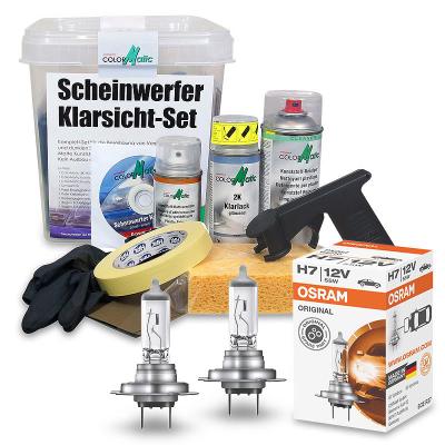Osram H7 ORIGINAL LINE+Colormatic Aufbereitungsset [Hersteller-Nr. 64210] für Alpina, Mercedes-Benz, Porsche, Kia, Renault, Opel, Peugeot, Hyundai, VW