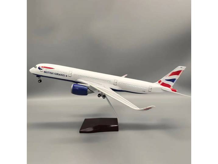Modèle réduit d'avion Airbus A350, échelle 1/130, 47cm, en résine moulé sous pression, affichage de collection