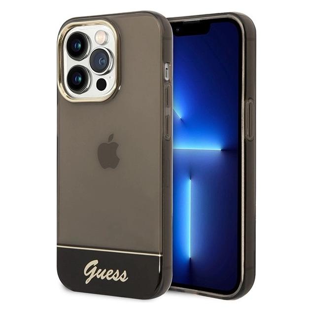 Guess GUHCP14LHGCOK iPhone 14 Pro 6,1" czarny/black hardcase Translucent (Apple iPhone 14 Pro) (GUHCP14LHGCOK)
