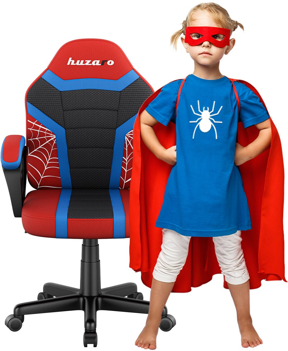 Huzaro Ranger 1.0 Spider Mesh Kinder Gaming Stoel - Rood/Zwart