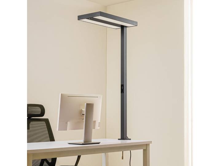 Lampe à pince LED Logan noire, à intensité variable, capteur - Arcchio - Bureau / espaces de travail - Moderne - Aluminium - Multi-ampoules