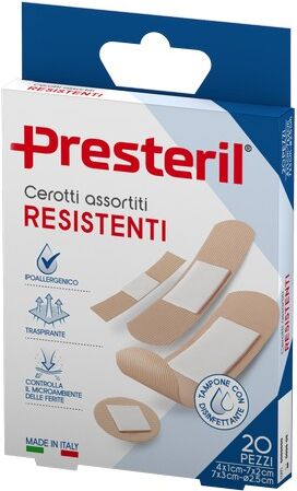 Corman Presteril Cerotti Resistenti Assortiti 4 F.Ti - 20 Pezzi