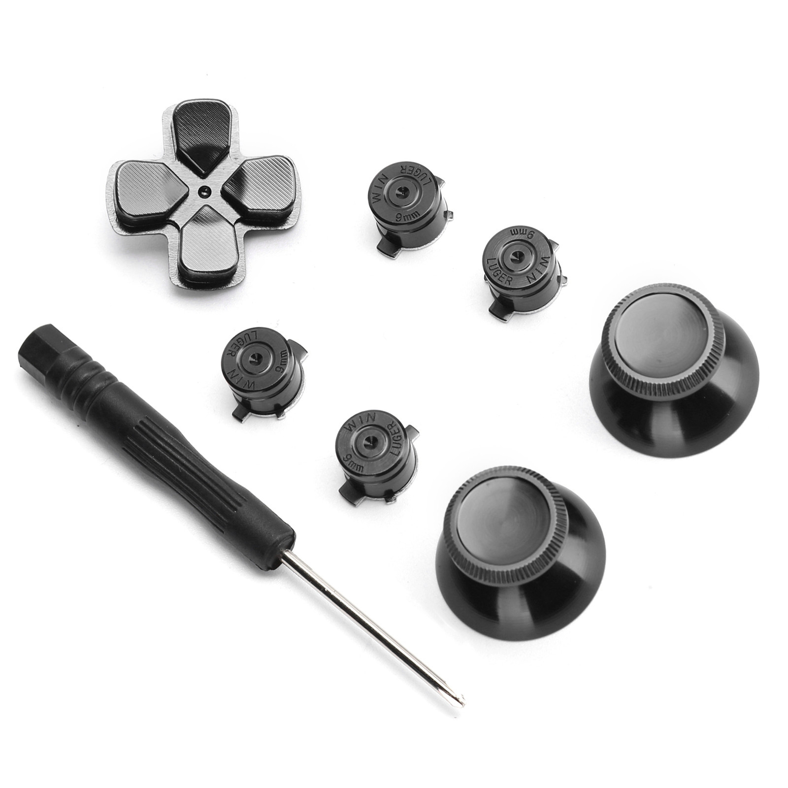 Cocosity Aluminiumlegering Controller Knoppen en Joystick Set voor PS4