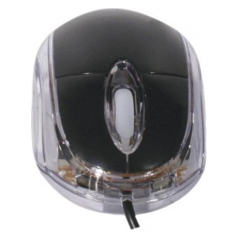 Exertis Connect Optische Mini USB Maus mit schwarzer Leuchtfarbe (Kabelgebunden) (320300)