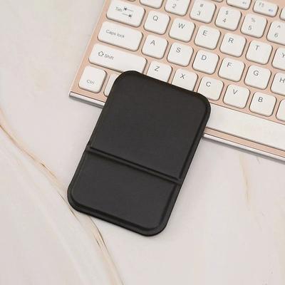 Uplifted Goods Foldable PU Leather Desktop Makeup Mirror Compact Portable black
