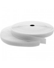 InLine Kabelbinder Klettverschlussband 2-teilig 25mm weiß 25m Weiss (59933W)