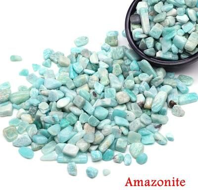 Inspired Living Natural Agate Chip Stones For Crafts, Aquariums & Crystal Decor amazonite 20g