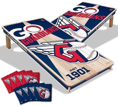 Skip's Garage Cleveland Guardians MLB 2x4 Cornhole Board Set