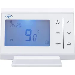 PNI CT60 Funkthermostat für Heizanlagen, beleuchtetes Display, Tagesprogramme, Thermostat, Weiss