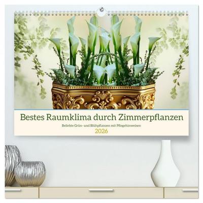 Bestes Raumklima durch Zimmerpflanzen (hochwertiger Premium Wandkalender 2026 DIN A2 quer), Kunstdruck in Hochglanz
