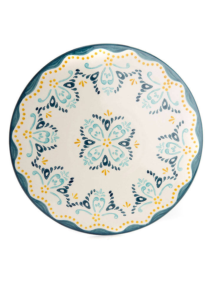 Amadeus Platzteller ''Florida'' in Beige/ Blau - Ø 30 cm - onesize