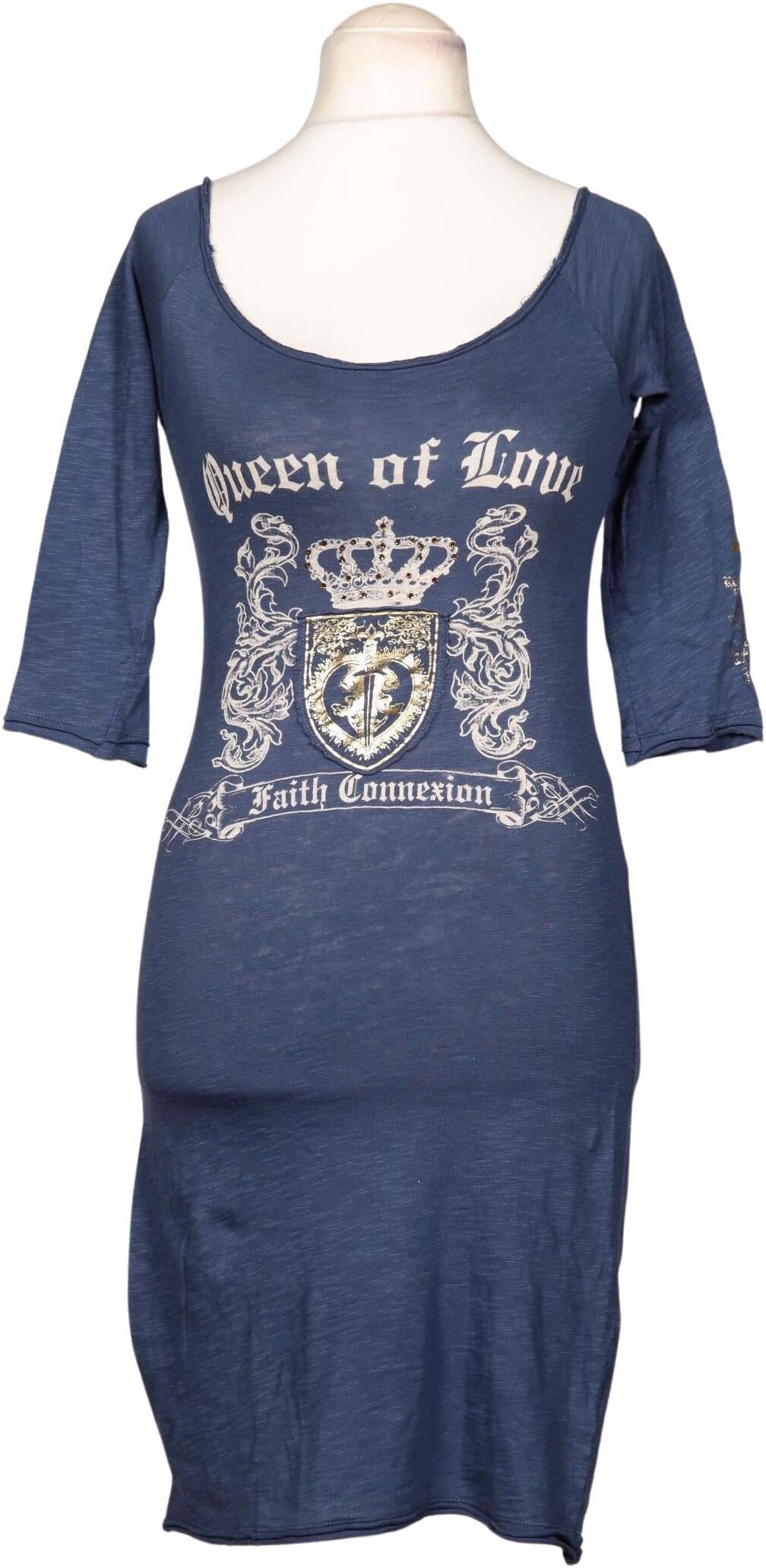 Faith Connexion Damen Kleid, Marineblau, Gr. M, Baumwolle - Second Hand