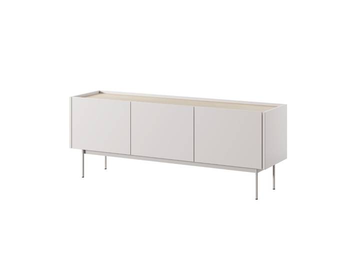 TV-Schrank Color 144 cm, dreitürig, Kaschmir / Eiche Linea
