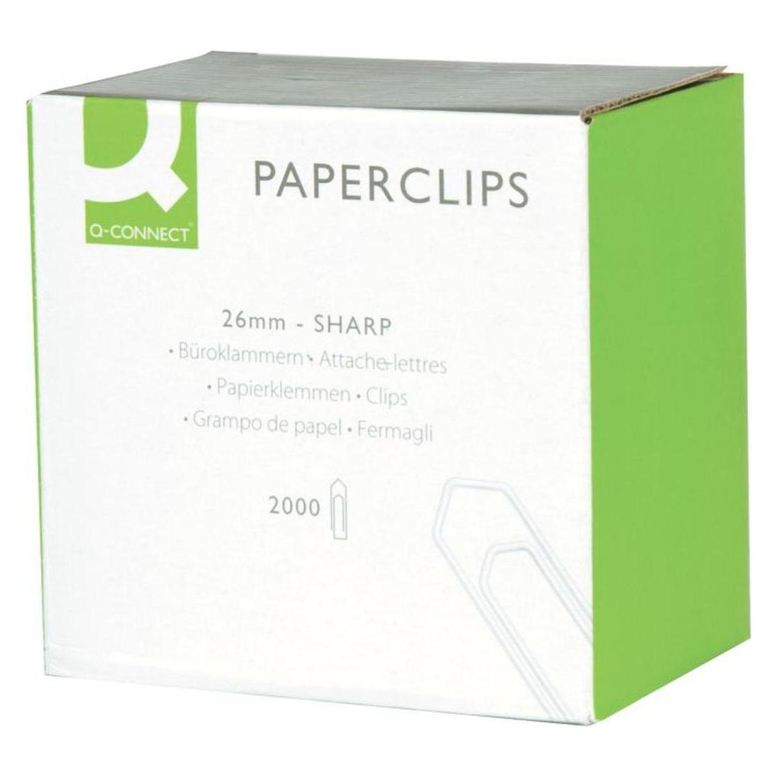 Q-Connect Briefklammern, spitze Form (KF01308)