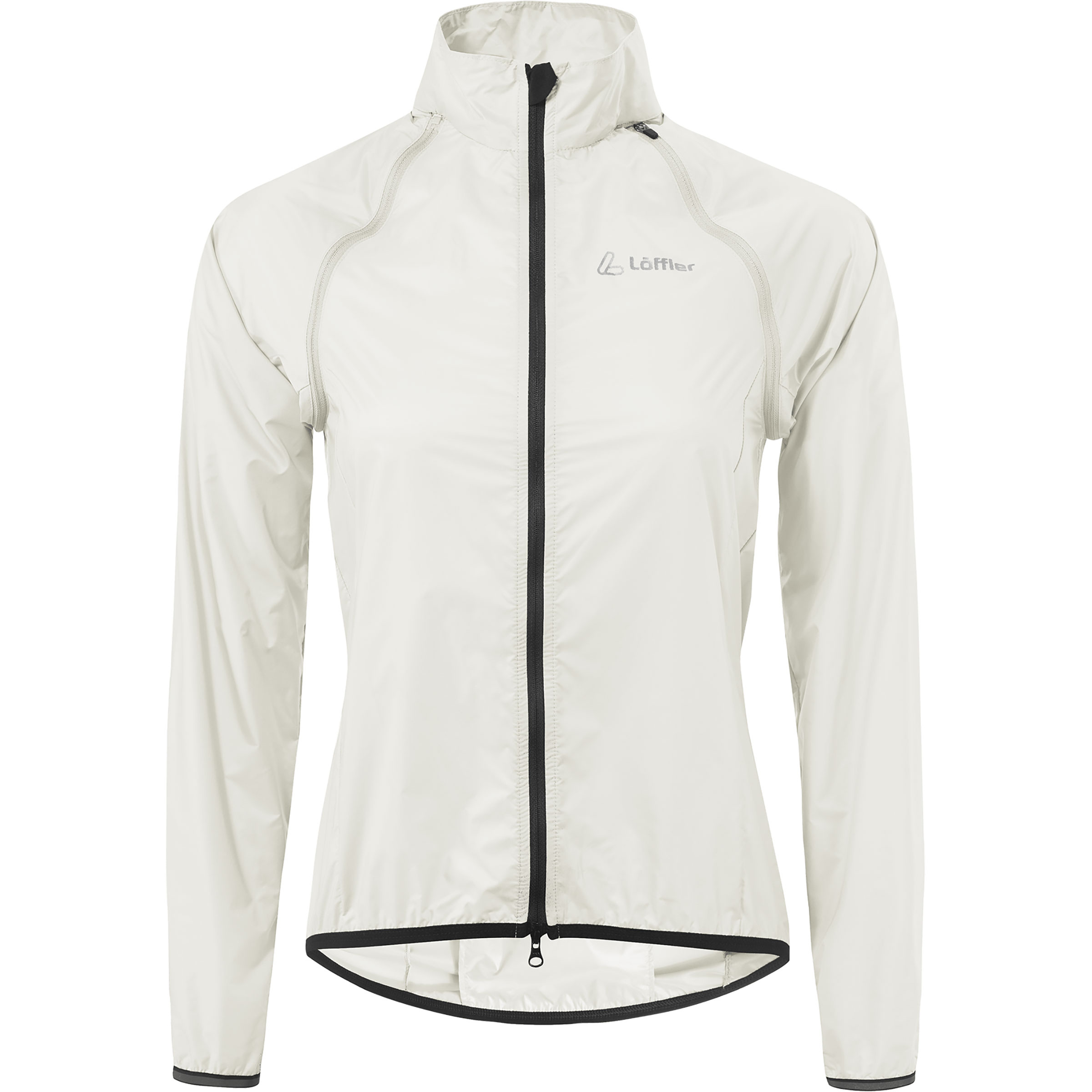 Löffler Windshell Zip-Off Damen Fahrradjacke weiss Größe L Commuting | Gravel Widerstandsfähig