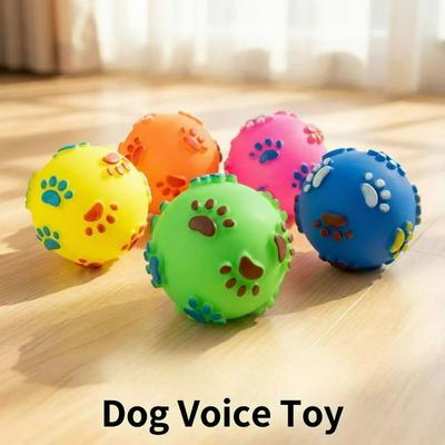 Inspire Essentials PawBounce Rubber Sound Ball Dog Toy PawBounce Rubber Sound Ball Dog Toy