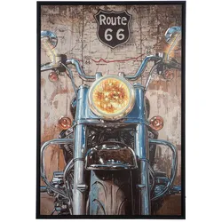 Leuchtbild Motorcycle on Road Hellgrau/Beige/Hellbraun