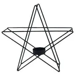 Teelichthalter Ossa Stern schwarz