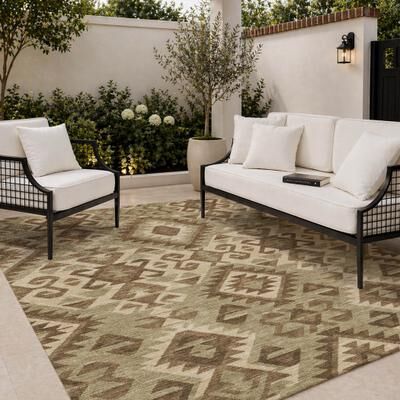 Addison Rugs Machine Washable Indoor/ Outdoor Boho Chamberlain Chantille Rug