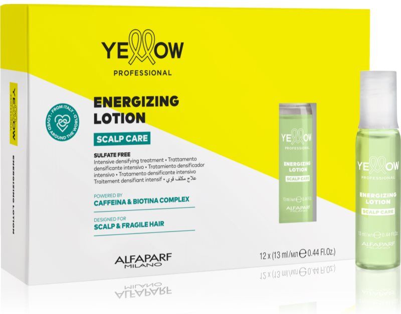 Yellow Professional Scalp Care Energizing Lotion cure intense pour redensifier les cheveux 12x13 ml