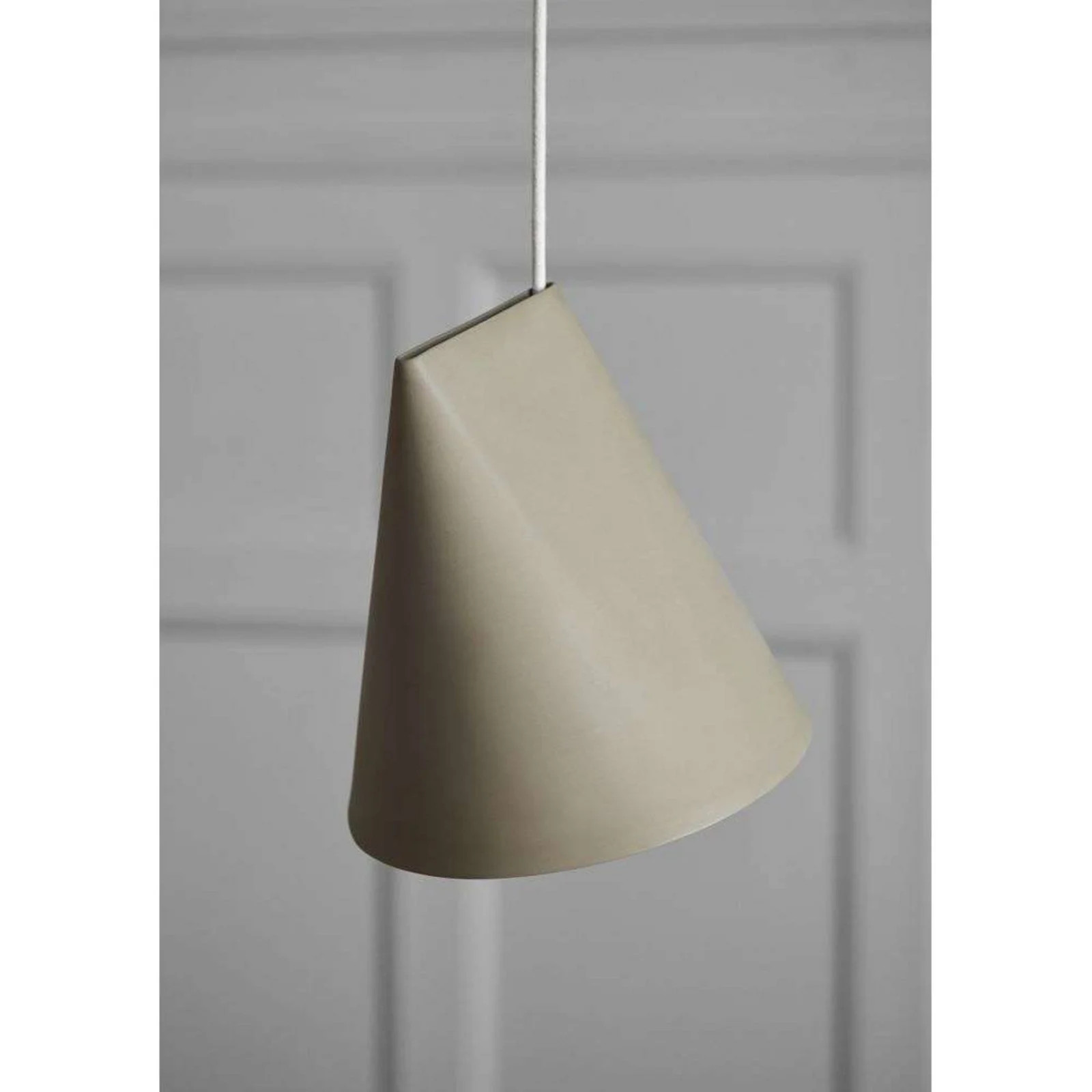 Moebe Ceramic Wide Hanglamp - Groen en Beige - Design Hanglamp voor de Woonkamer