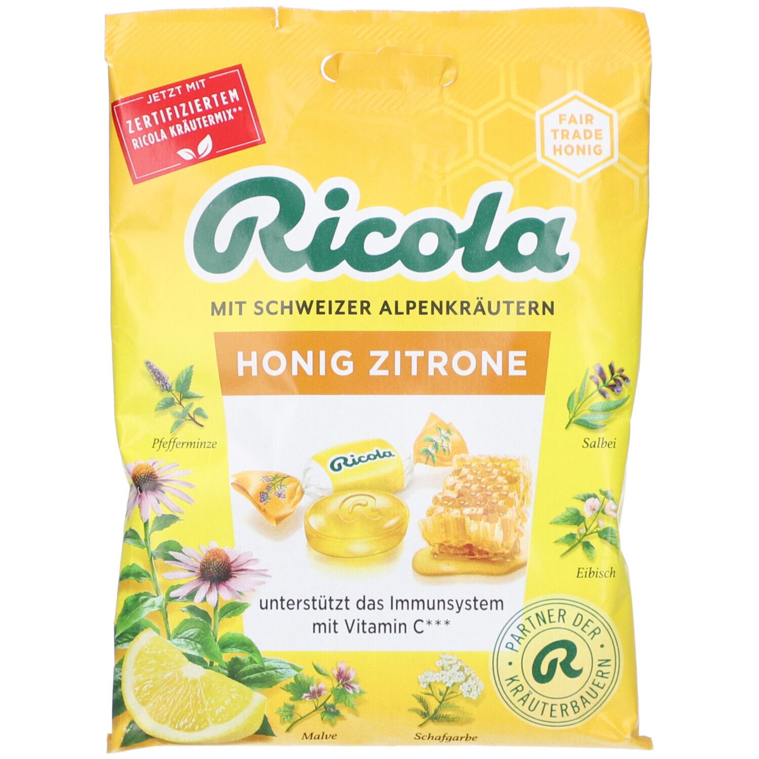 Ricola m.Z.Beutel Echinacea Honig Zitrone Bonbons 75 g