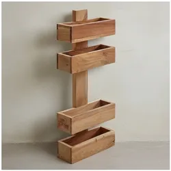 KADIMA DESIGN Zeitungsständer NAKO Massivholz: Klassisch, stilvoll, viel Stauraum, handgefertigt