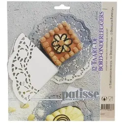 Patisse Tortenspitzen Papier 12Stück, Cake Design Utensilien, Weiss