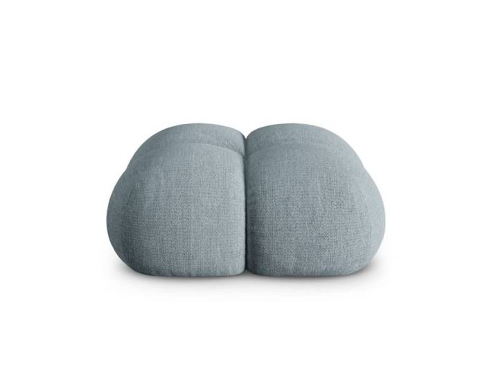 Pouf en tissu structurel bleu pastel