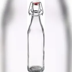 Bormioli Glasflasche mit Bügelverschluß, 0.5 l, transparent