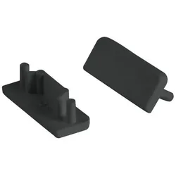 Brumberg 53114080 Endkappen-Set zu LED-Anbauprofil 53602, schwarz
