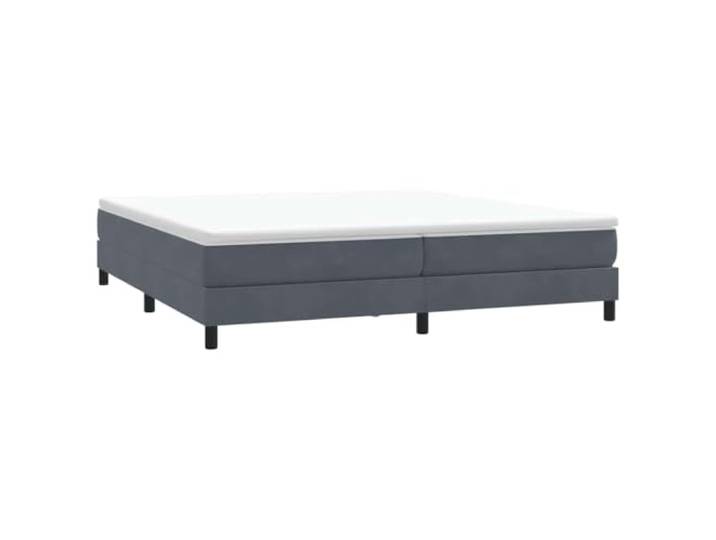 KTHLBRH Bett Dunkelgrau Samt 200 x 210 cm ohne Matratze Lattenrost inklusive, robuste Beine, weicher Stoff, atmungsaktive Unterstützung