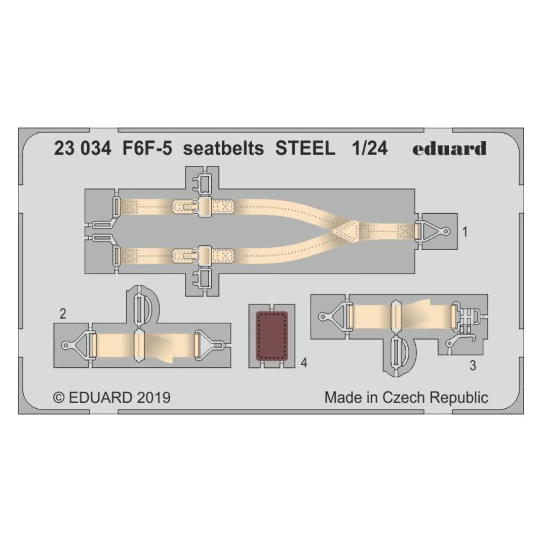 Eduard F6F-5 seatbelts STEEL for Airfix (23034)
