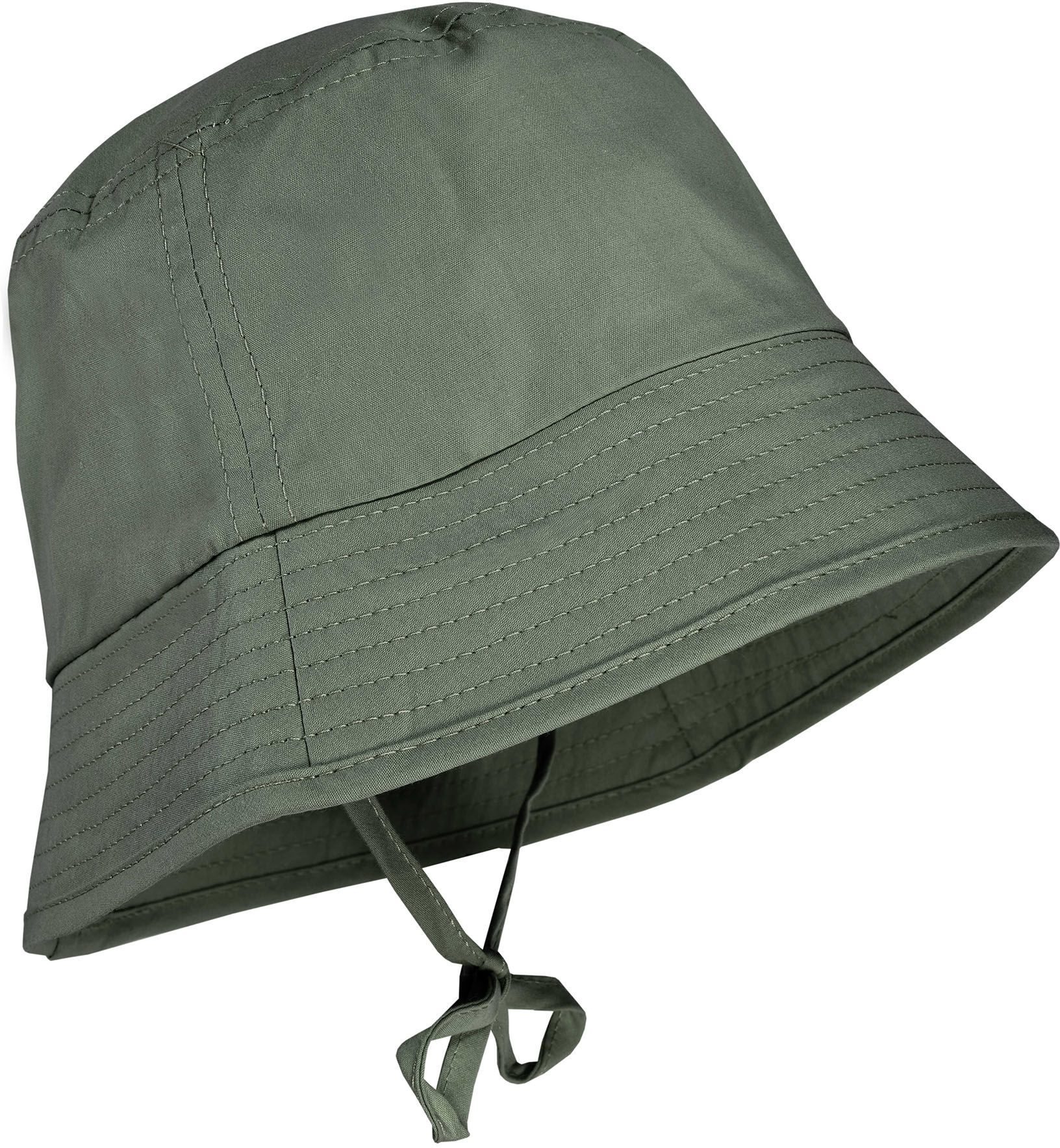 Fischerhut MAXIMO, Jungen, Gr. 45, grün (kaper), Popeline, Baumwolle, unifarben, Hüte Fischerhut, schützt vor UV, mit Bindeband, bequem, basic, Baumwolle