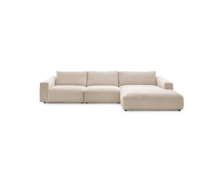 Musterring Lucia 3,5 Sitzer Ecksofa mit Bezug in Cord - Cord nature - rechts Modern, Zeitlos