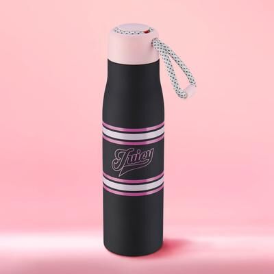 Juicy Couture Luxe Loop Hydration Stainless Steel Tumbler With Woven Loop Handle