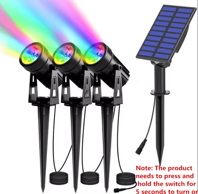 Inspire Curations Aluminum Solar Spotlight Outdoor IP65 Waterproof Solar Landscape Garden Tree Light rgb 3