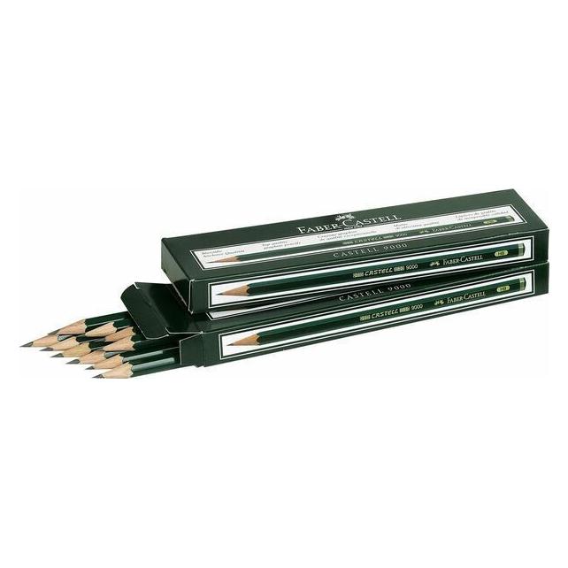 Faber CASTELL 9000 Bleistifte HB grün 12 St. (HB, 12x) (119000)