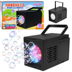 Tragbare Seifenblasenmaschine, 10 Löcher, Schwarz
