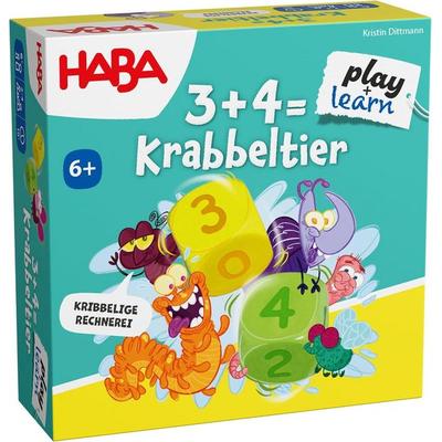 HABA 2013336001 - play+learn: 3+4=Krabbeltier, ein kribbeliges Rechen-Memo