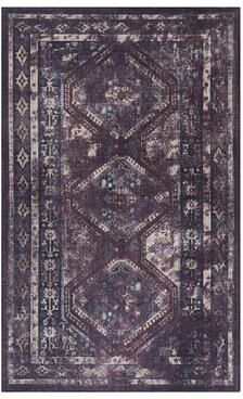 Klair Living MAVAL Burgundy Washable Non-Shedding Area Rug