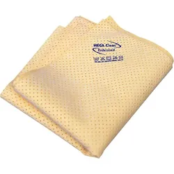 Fenstertuch Mega Clean Kunstledertuch gelocht 35 x 40 cm gelb hochwertiges Mikrofasertuch, waschbar bei 95 Grad