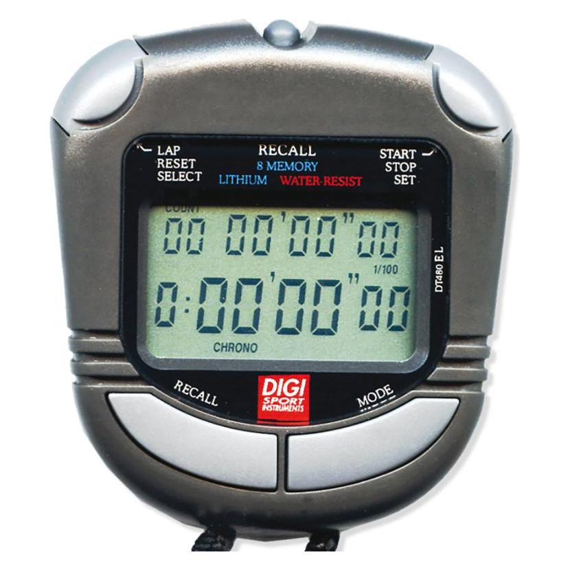Digi Sport DIGI PC-73 Stoppuhr, Grau, mit Nachtlicht (1212)