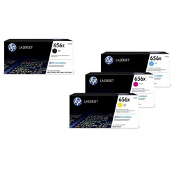 HP Original 656X Toner 4er Set schwarz, cyan, magenta, gelb hohe Kapazität