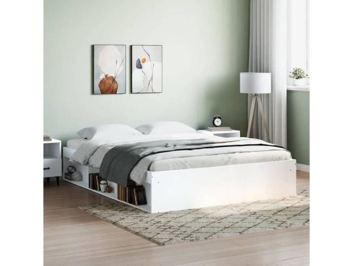 Cadre de lit blanc 160x200 cm 3203873