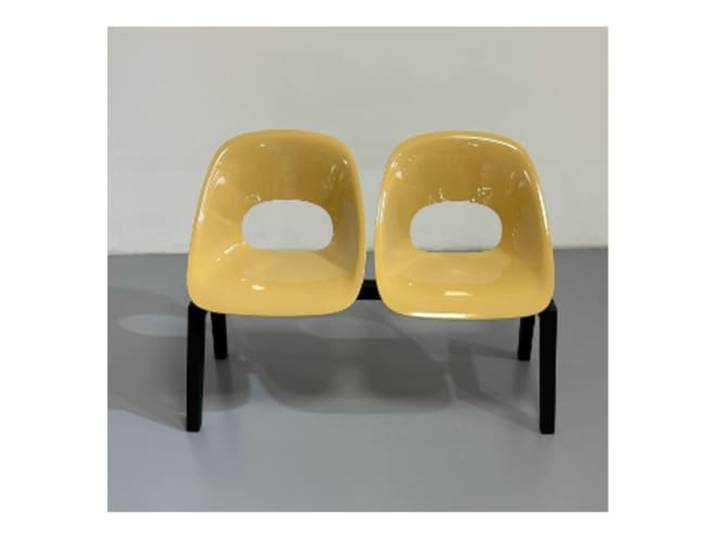YPIOUREN Stuhl Esszimmer, Wartezimmer Stühle, Sillas para Sala de Reuniones Robust und Langlebig, 300 Kg Tragfähigkeit, Atmungsaktive Rückenlehne(Yellow)