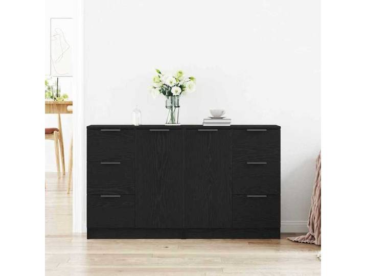 Décoratif - Buffet bahut - Placard de rangement moderne - Chêne noir 120x30x70cm - bois d'ingénierie - pour entrée con7040967