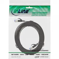 INLINE Patchkabel flach, U/FTP, Cat,6A, grau, 3m